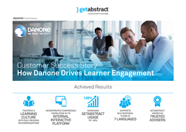 Customer Success Story How Danone Drives Learner Engagement