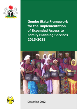 Gombe State Framework for the Implementation of Expanded Access to Family Planning Services 2013‒2018