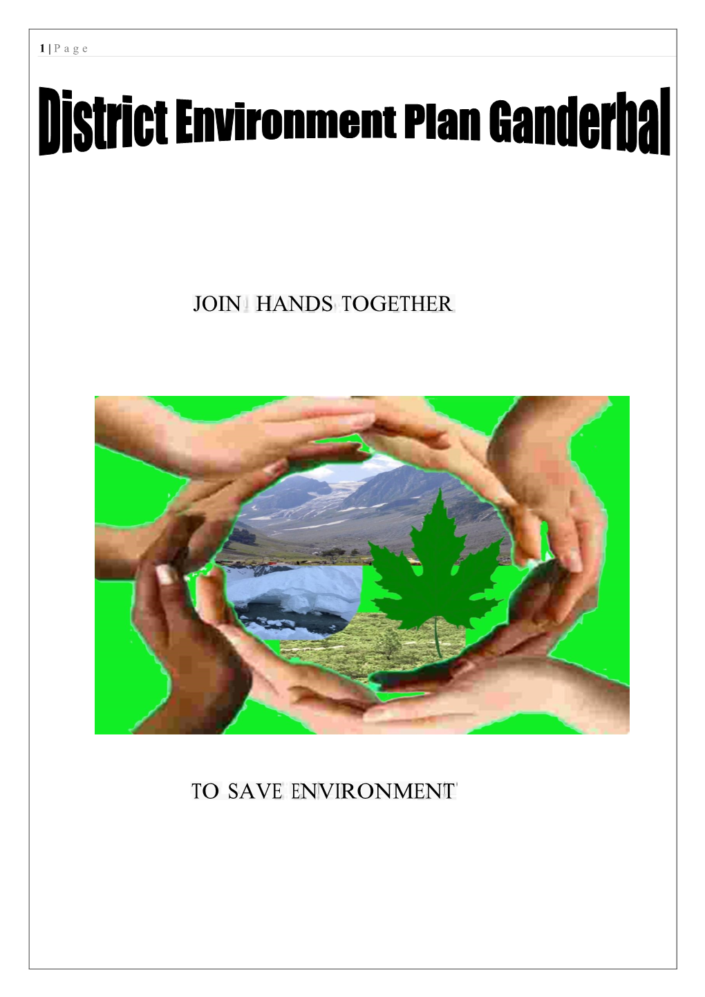 Join Hands Together to Save Environment