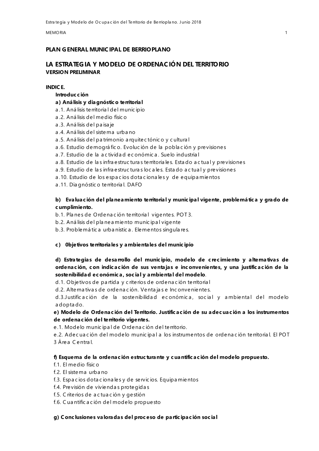 La Estrategia Y Modelo De Ordenación Del Territorio Version Preliminar