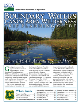 Boundary Water Canoe Area Wilderness Trip Planning Guide