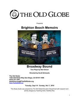 Brighton Beach Memoirs Broadway Bound