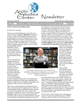 Arctic Studies Center Newsletter 2020