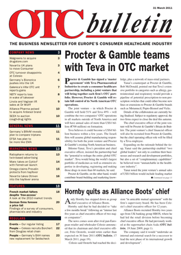Procter & Gamble Teams with Teva in OTC Market