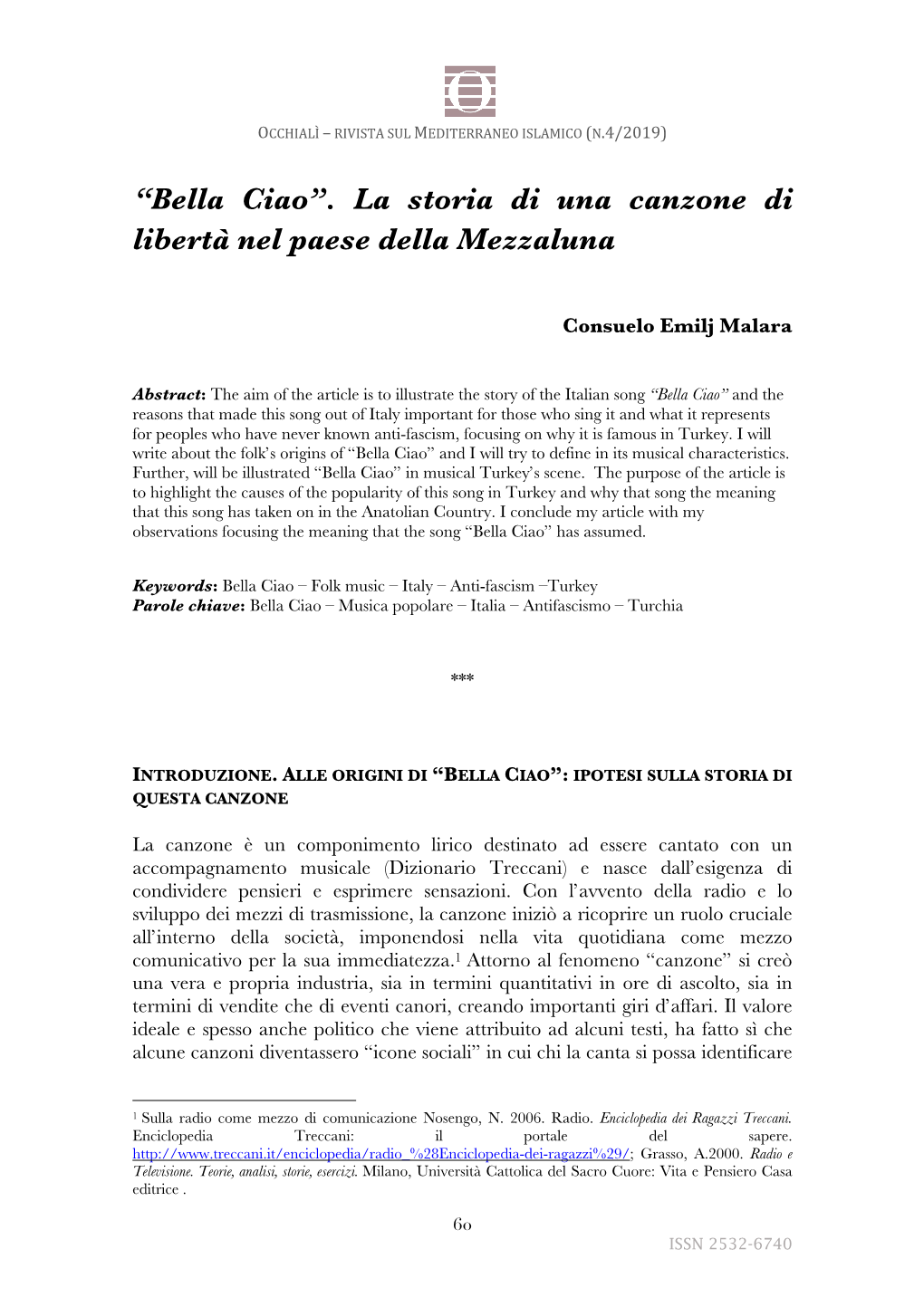 “Bella Ciao”. La Storia Di Una Canzone Di Libertà Nel Paese Della Mezzaluna