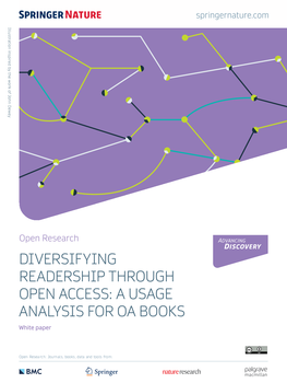 DIVERSIFYING READERSHIP THROUGH OPEN ACCESS: a USAGE ANALYSIS for OA BOOKS White Paper
