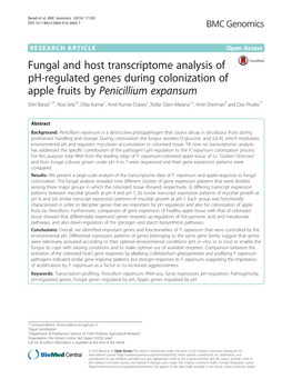 Fungal and Host Transcriptome Analysis of Ph-Regulated Genes