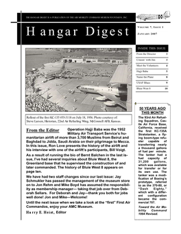 Hangar Digest Is a Publication of Th E Air Mobility Command Museum Fountaion, Inc