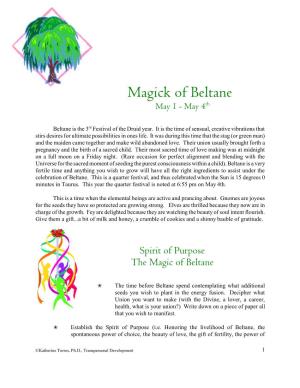 Magick of Beltane May 1 - May 4Th