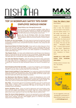 Top 10 Workplace Saftey Tips Every Employee Should Know