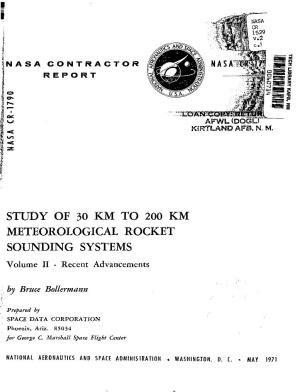 Study of 30 Km to 200 Km Meteorological Rocket