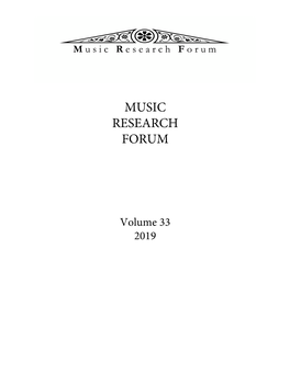 Music Research Forum