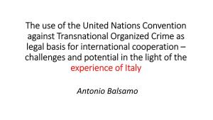 The Fight Against Corruption in the Judicial Sector: Case Study of Italy