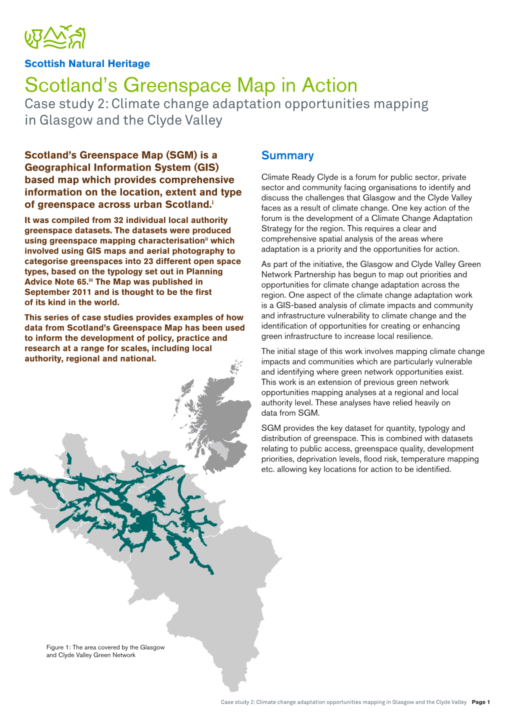 Case Study 2: Climate Change Adaptation Opportunities Mapping in Glasgow and the Clyde Valley