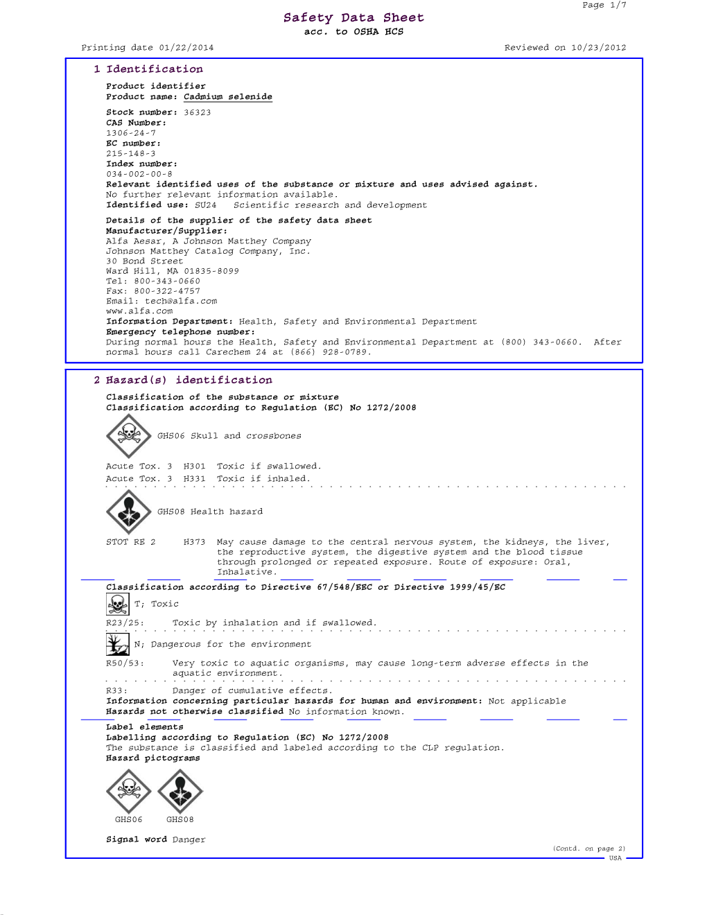 Safety Data Sheet Acc