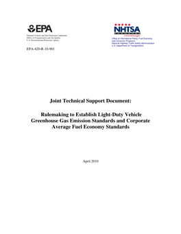 Joint Technical Support Document: Rulemaking to Establish Light-Duty