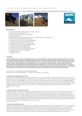 Cordillera Vilcanota – Lodge-Trekking Zum Nevado Ausangate Mit Gipfeloption Mariposa 1, 5450 M