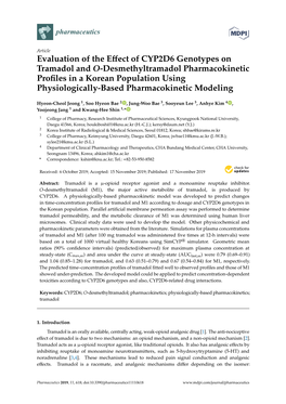 Evaluation of the Effect of CYP2D6 Genotypes on Tramadol and O