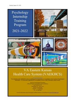 Psychology Internship Training Program 2021-2022 VA Eastern