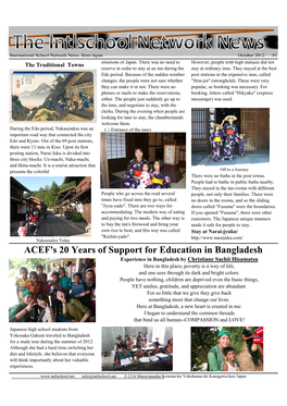 ACEF's 20 Years of Support for Education in Bangladesh The