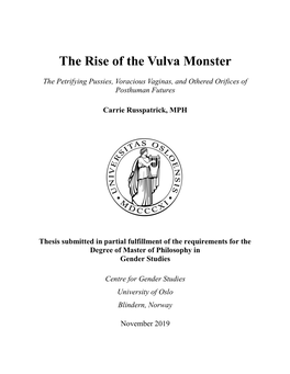 The Rise of the Vulva Monster