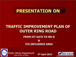 Consultancy Proposal for Traffic Improvement Plan