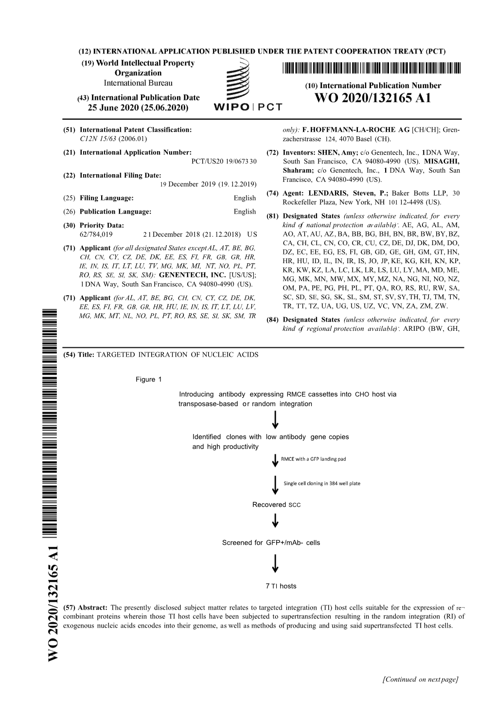 International Patent Classification: Only): F. HOFFMANN-LA-ROCHE AG [CH/CH]; Gren- C12N 15/63 (2006.01) Zacherstrasse 124, 4070 Basel (CH)