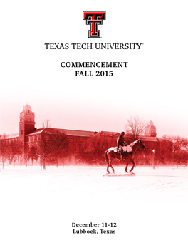 Commencement Fall 2015