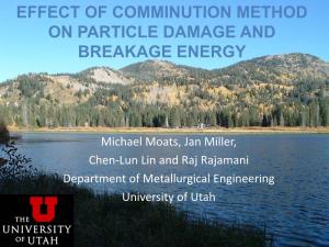 Effect of Comminution Method on Particle Damage and Breakage Energy
