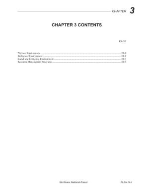 Chapter 3 Contents