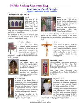 Liturgical Mass Items and Vestments
