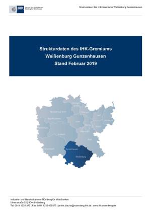 Strukturdaten Des IHK-Gremiums Weißenburg Gunzenhausen Stand Februar 2019
