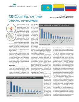 Cis Countries: Fast and Dynamic Development