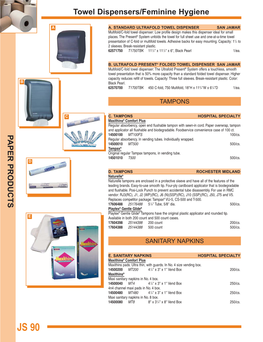 P APER PRODUCTS Towel Dispensers/Feminine Hygiene