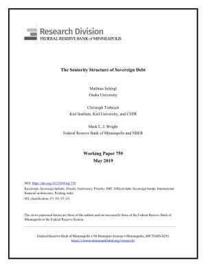 The Seniority Structure of Sovereign Debt