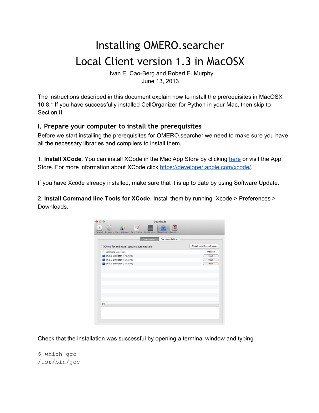 Installing OMERO.Searcher Local Client Version 1.3 in Macosx Ivan E