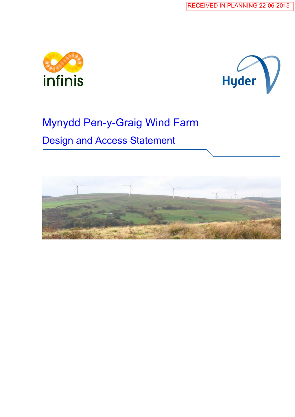 Mynydd Pen-Y-Graig Wind Farm Design and Access Statement