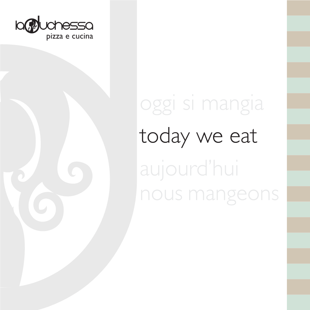 Oggi Si Mangia Today We Eat Aujourd'hui Nous Mangeons