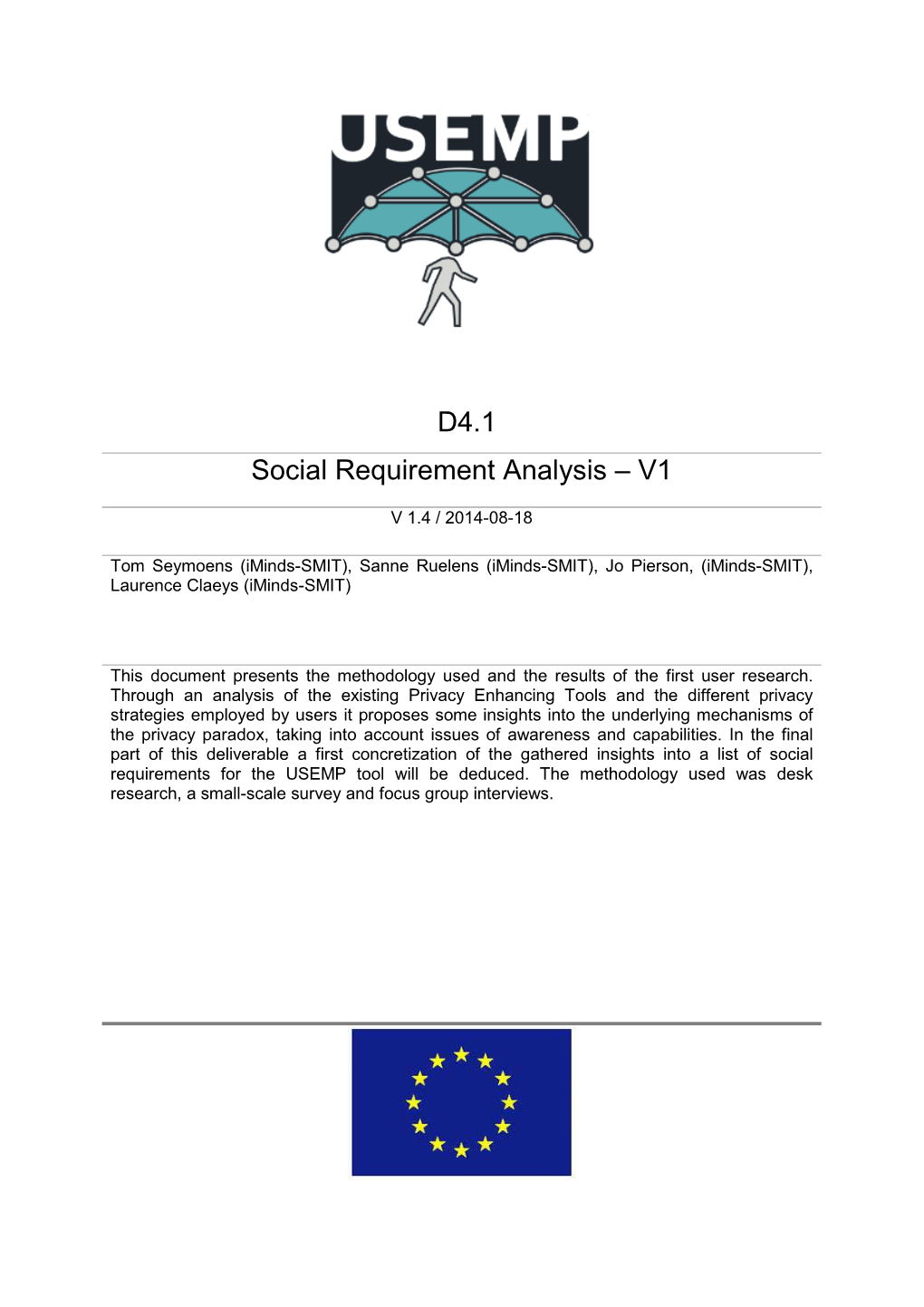 D4.1 Social Requirement Analysis – V1