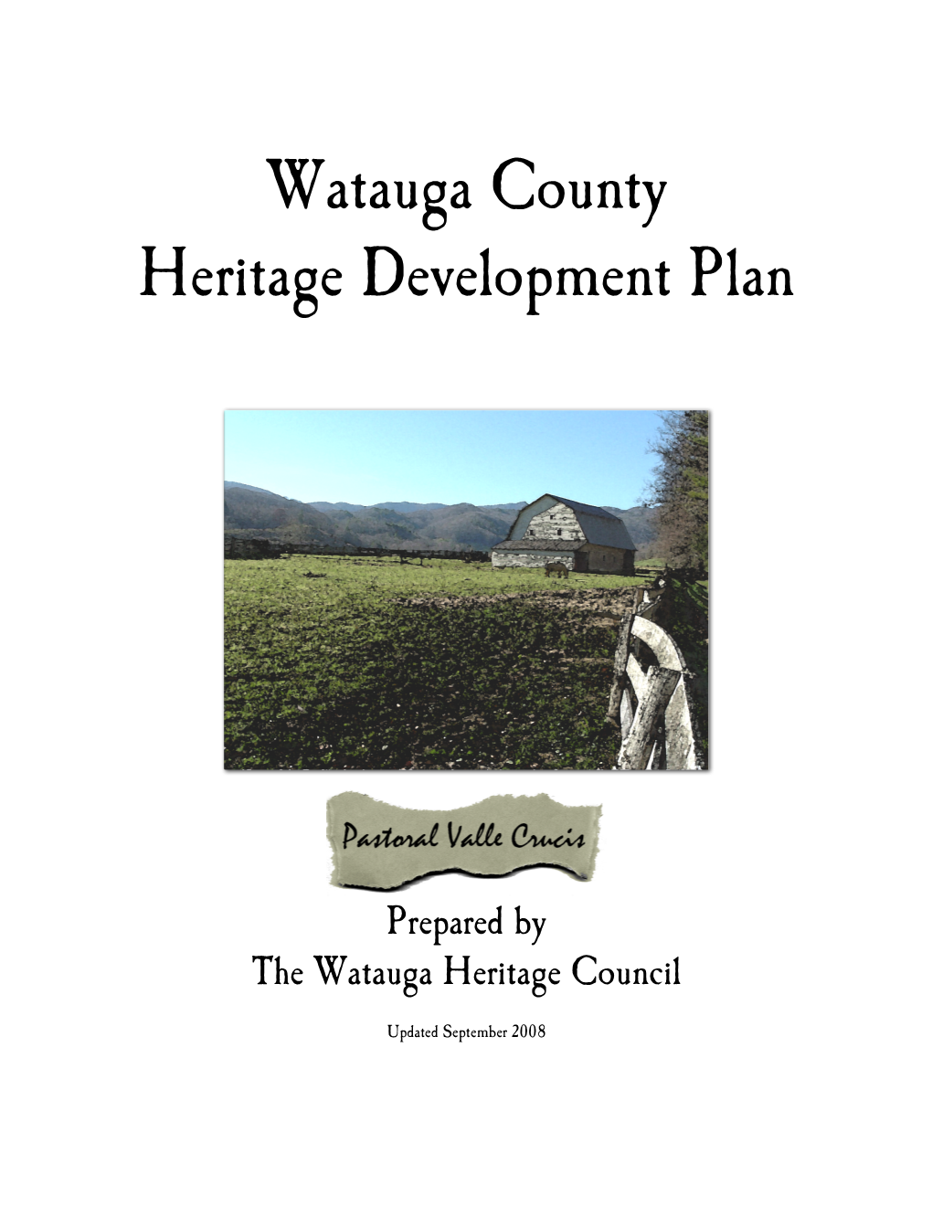 Watauga County Heritage Development Plan