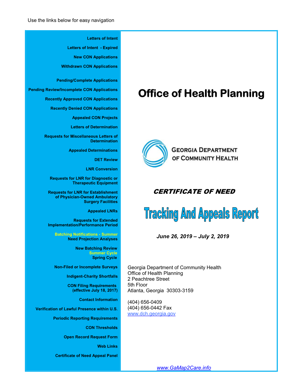 Health Planning Review Board Members