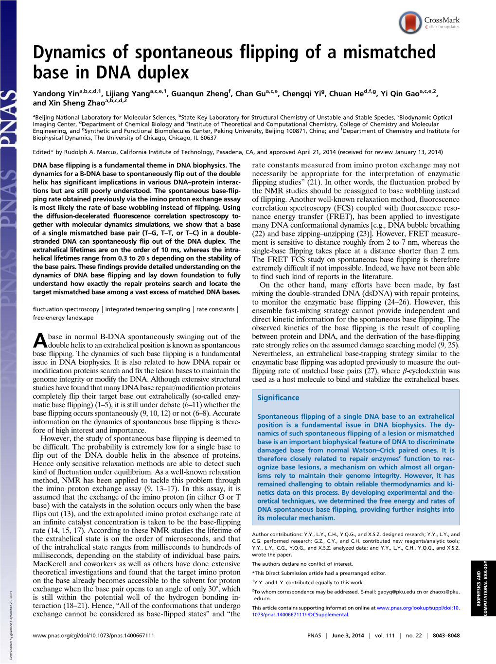 Dynamics of Spontaneous Flipping of a Mismatched Base in DNA Duplex