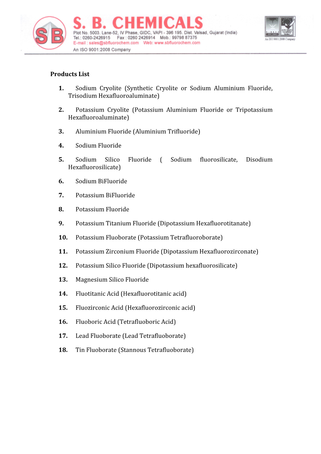 Synthetic Cryolite Or Sodium Aluminium Fluoride, Trisodium Hexafluoroaluminate