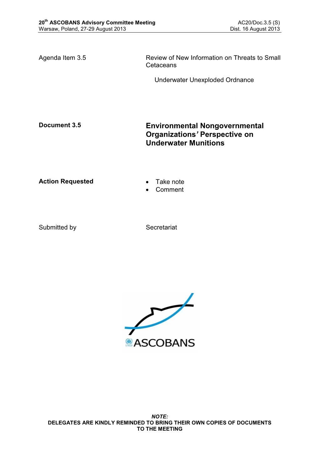 Environmental Nongovernmental Organizations' Perspective On