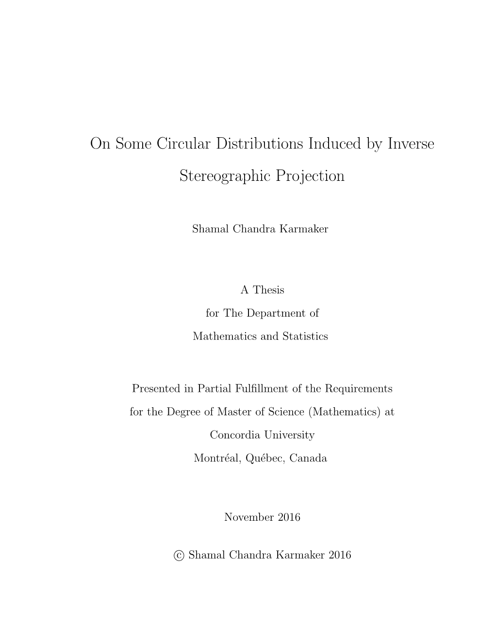 On Some Circular Distributions Induced by Inverse Stereographic Projection