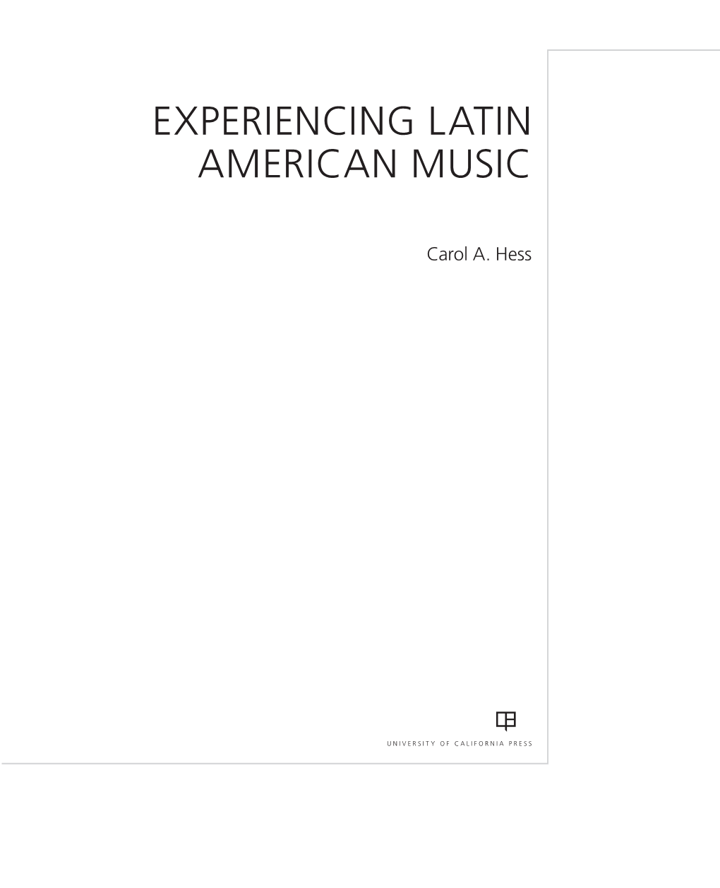 Experiencing Latin American Music