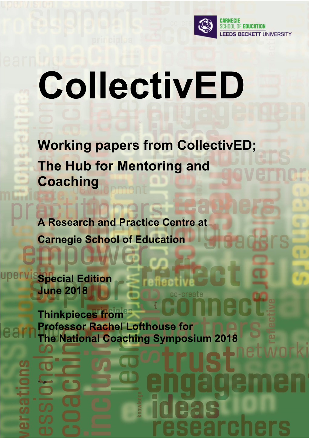 Working Papers from Collectived; the Hub for Mentoring and Coaching