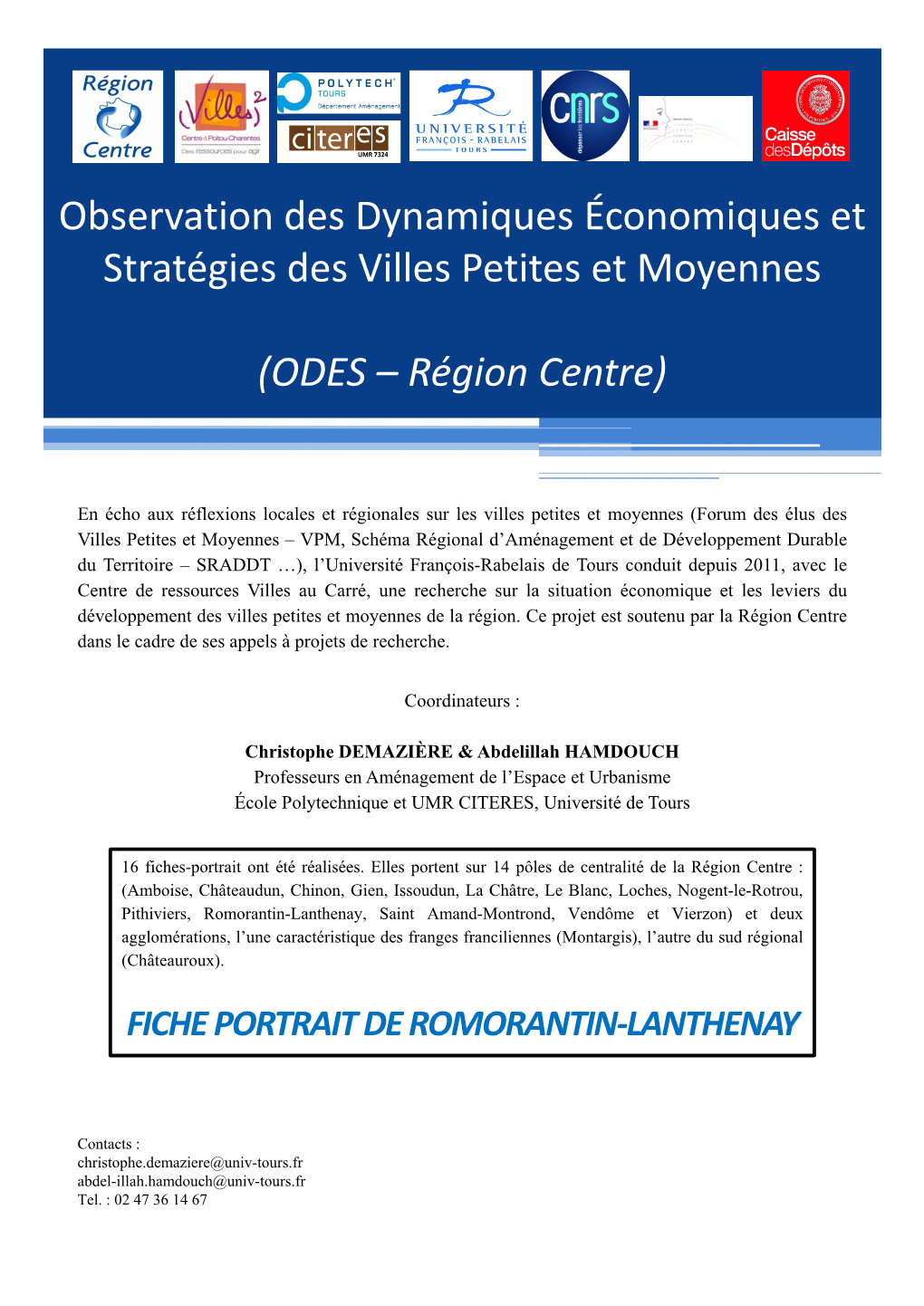 Fiche Finalisée De Romorantin-Lanthenay