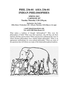 Phil 236-01 Asia 236-01 Indian Philosophies