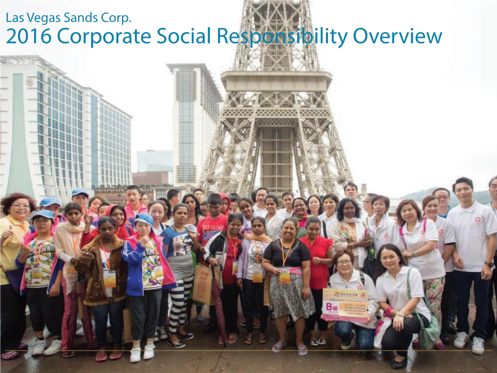 2016 Corporate Social Responsibility Overview